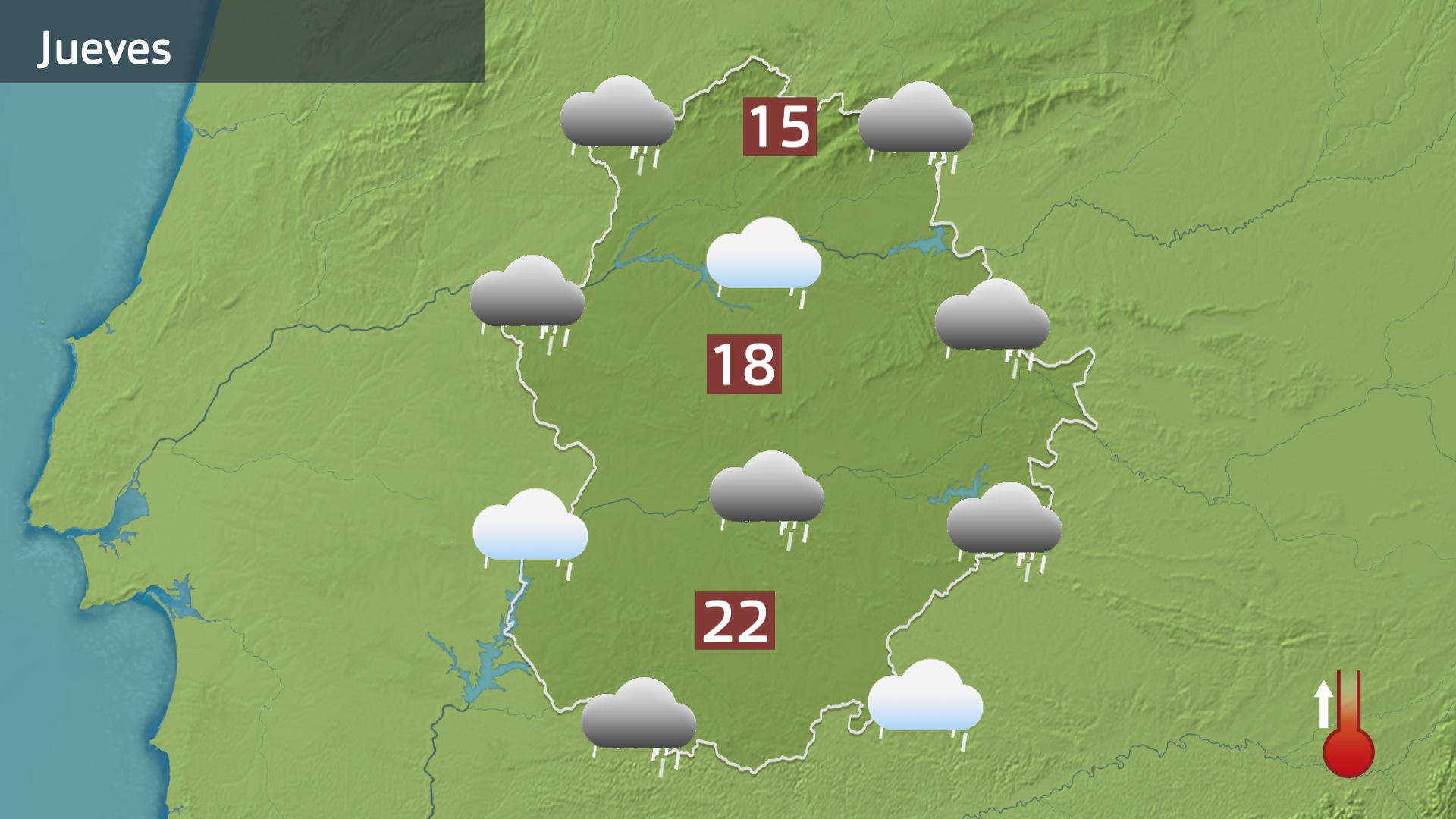 Mapa de previsión para hoy jueves 31 de octubre