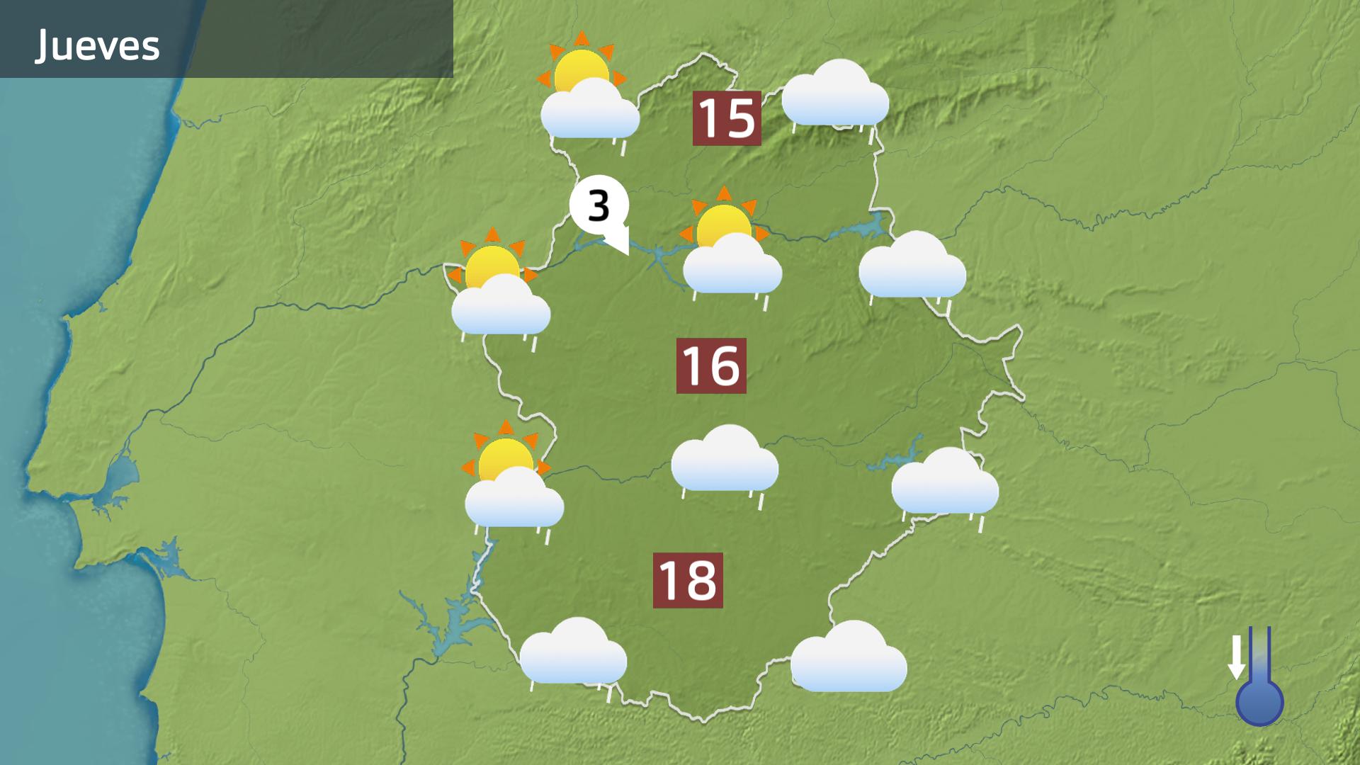 Mapa de previsión para hoy jueves 19 de diciembre