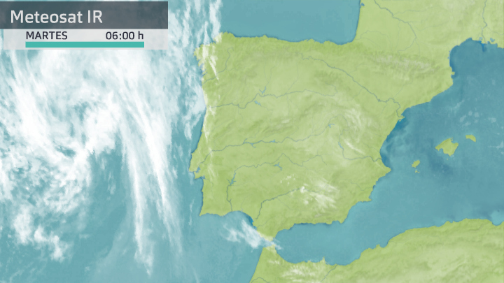 Imagen del Meteosat (Canal infrarrojo) martes 19 de enero 6 h