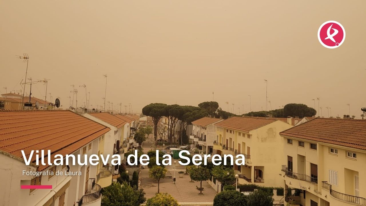 Imágenes de la calima en Extremadura