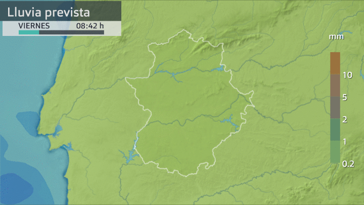 Previsión de lluvia para hoy viernes 30 de abril en Extremadura