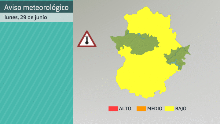 Avisos por altas temperaturas. Lunes 29 y martes 30 de junio. Aemet