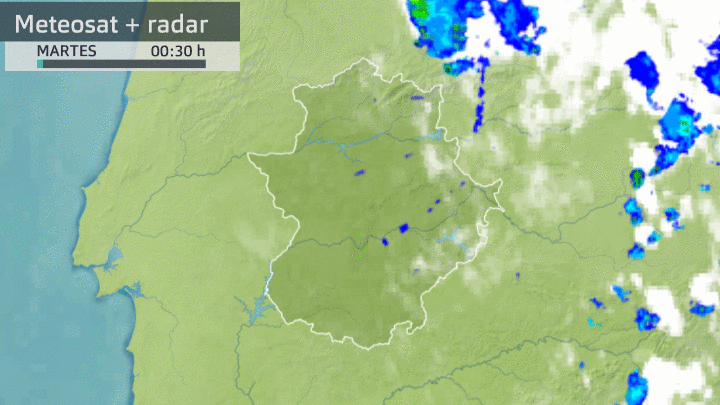 Imágenes del radar de Aemet y del Meteosat. Martes 15 de septiembre