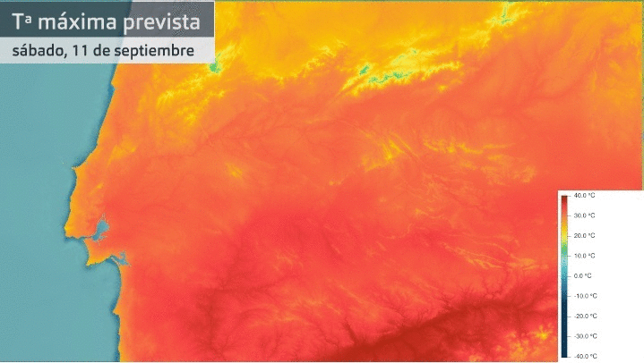 Temperatura máxima prevista para el fin de semana