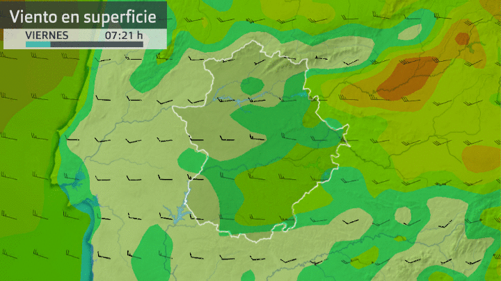 Previsión rachas de viento para hoy viernes 22 de enero