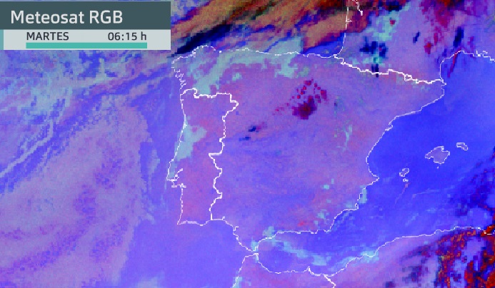Imagen del Meteosat. Martes 27 de julio 6:15. Fuente: Eumetsat