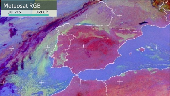 Imagen del Meteosat jueves 14 de enero 6 h. Eumetsat