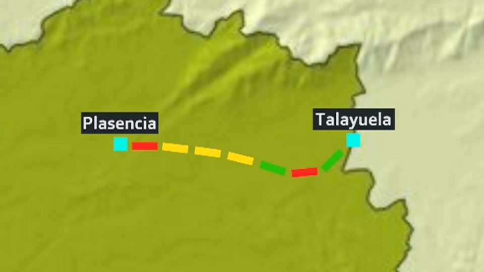Situación actual de las obras de la línea de alta velocidad en el tramo Talayuela-Plasencia.