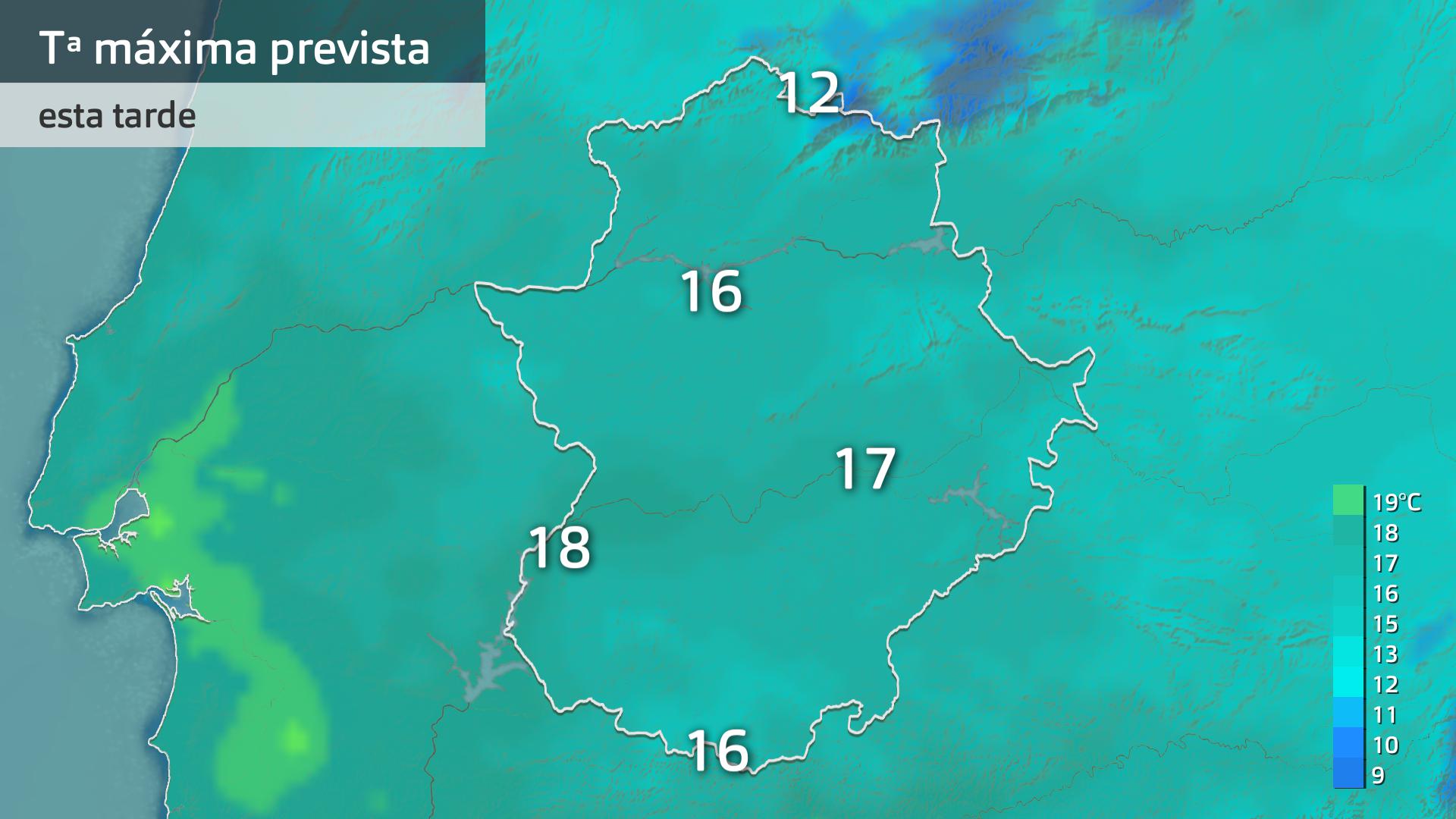 Temperatura máxima prevista para hoy jueves 21 de noviembre