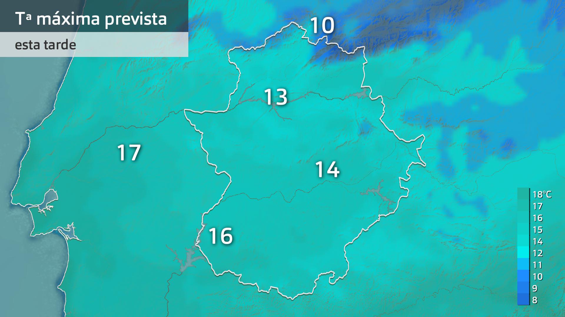 Temperatura máxima prevista para hoy martes 26 de noviembre