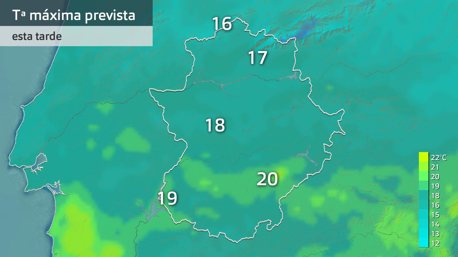 Temperatura máxima prevista para hoy lunes 2 de diciembre