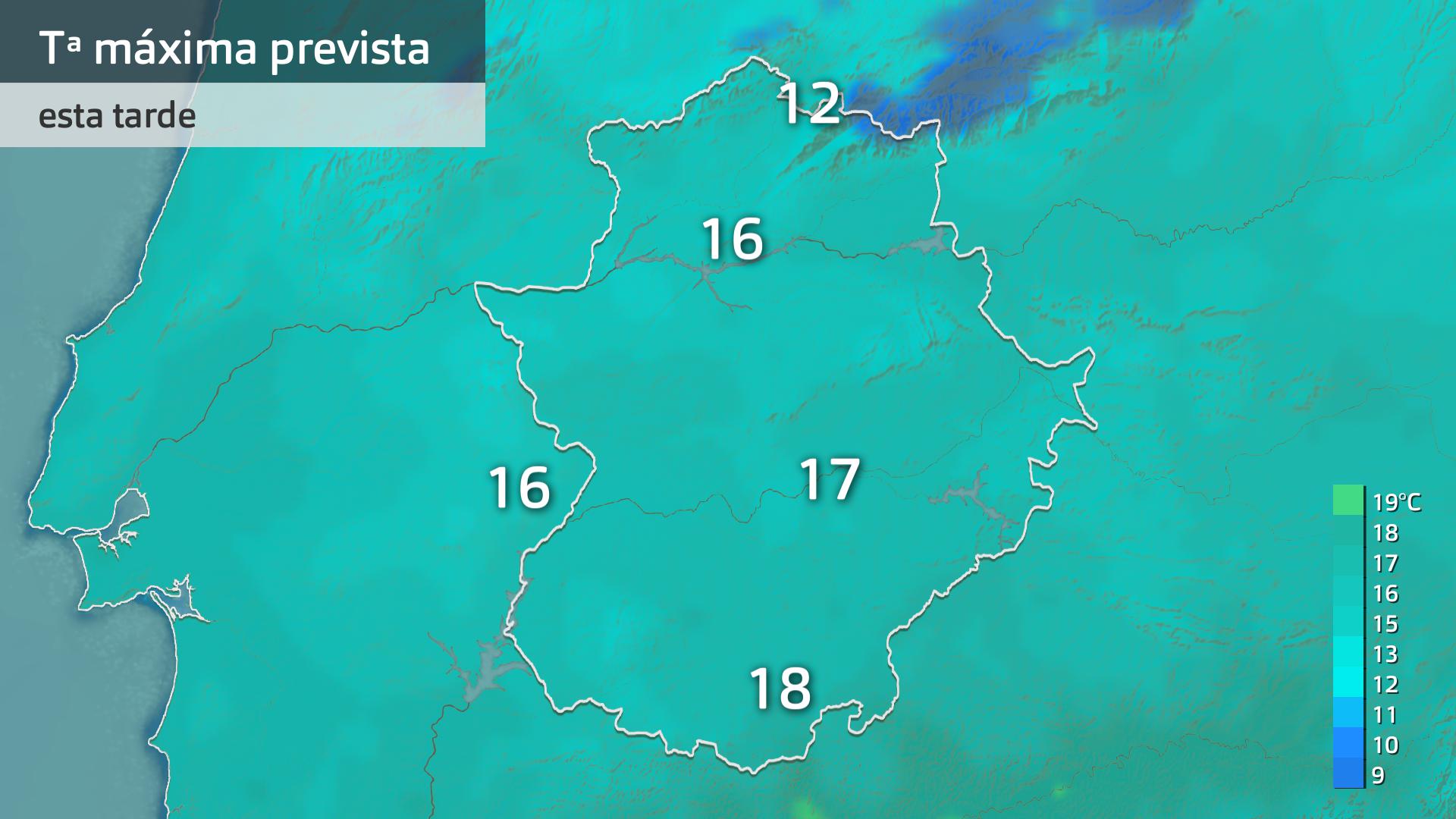 Temperatura máxima prevista para hoy martes 3 de diciembre