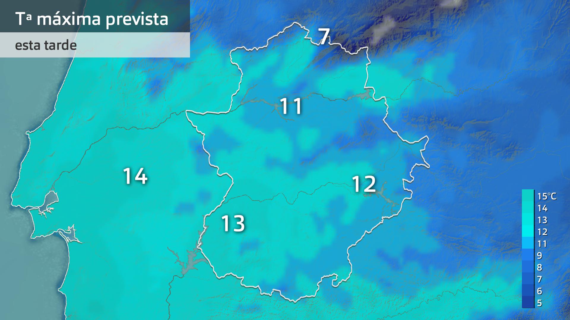 Temperatura máxima prevista para hoy martes 10 de diciembre