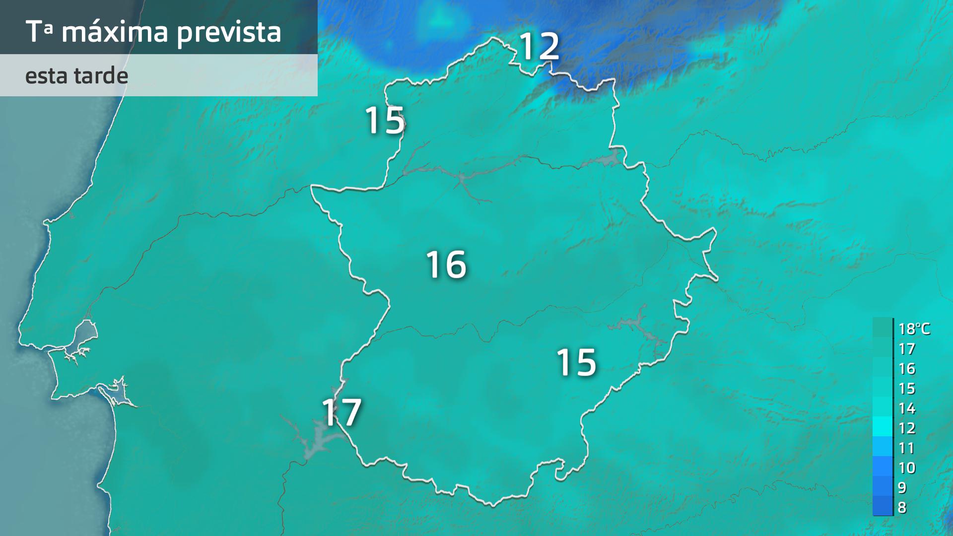 Temperatura máxima prevista para hoy miércoles 5 de febrero