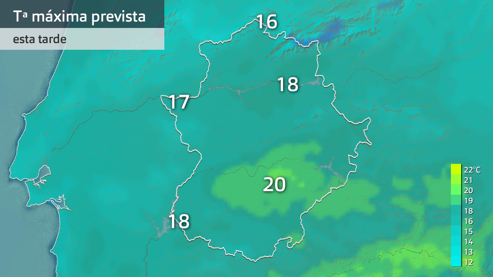 Temperatura máxima prevista para hoy viernes 14 de febrero