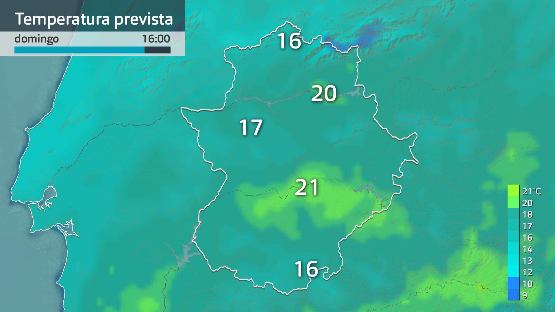 Temperatura máxima prevista