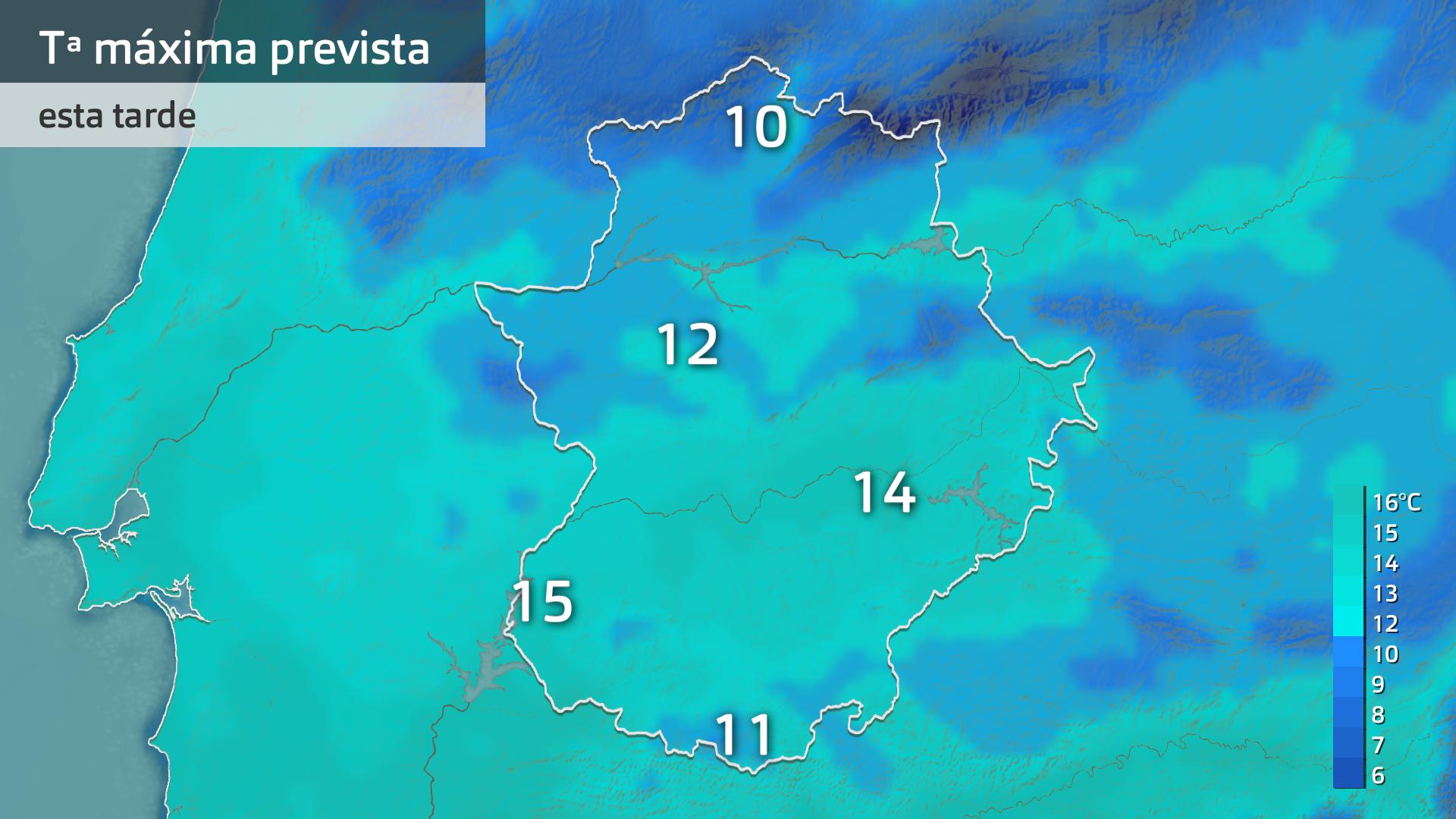 Temperatura máxima prevista para hoy lunes 10 de marzo