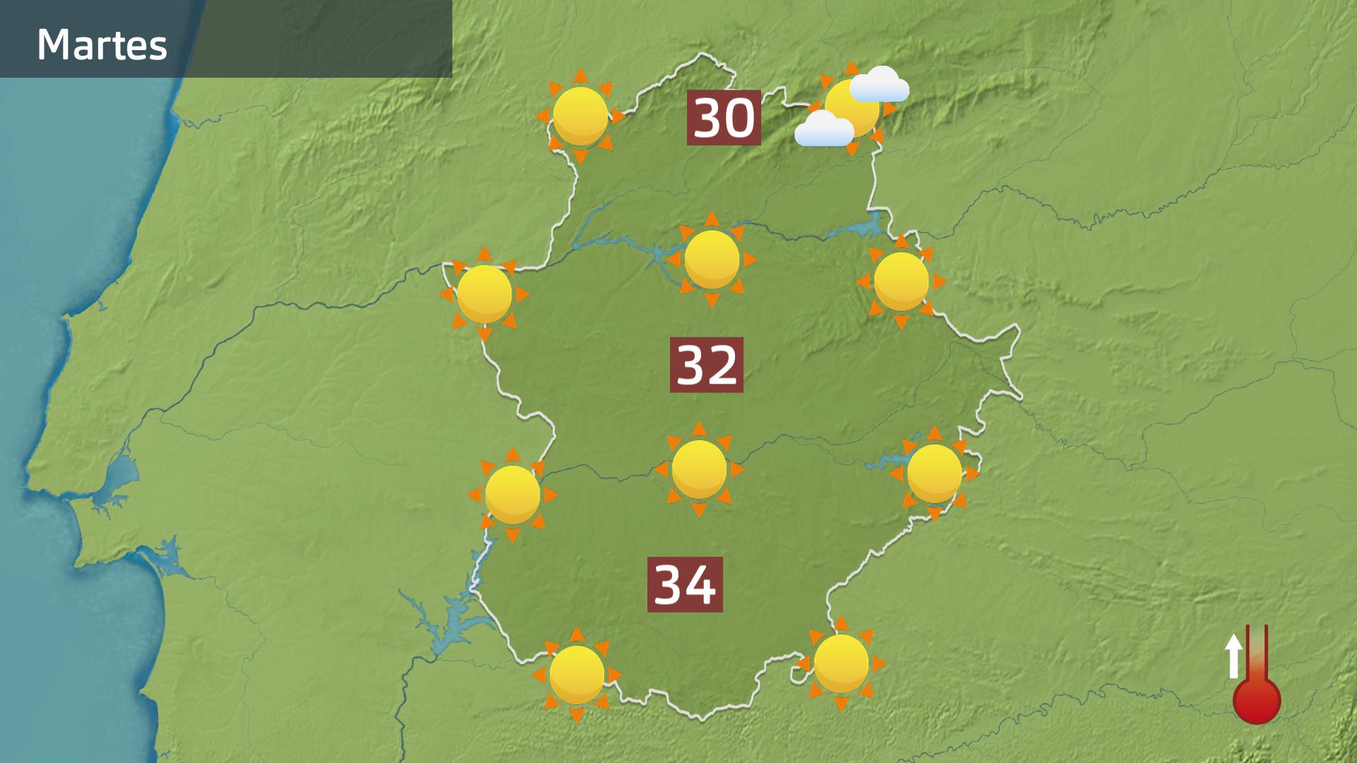 Mapa de previsión para hoy martes 16 de julio