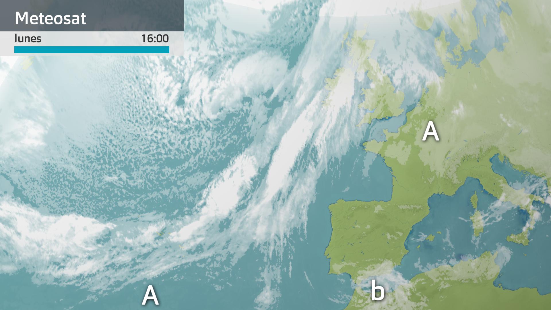 Imagen del Meteosat a las 16:00 horas