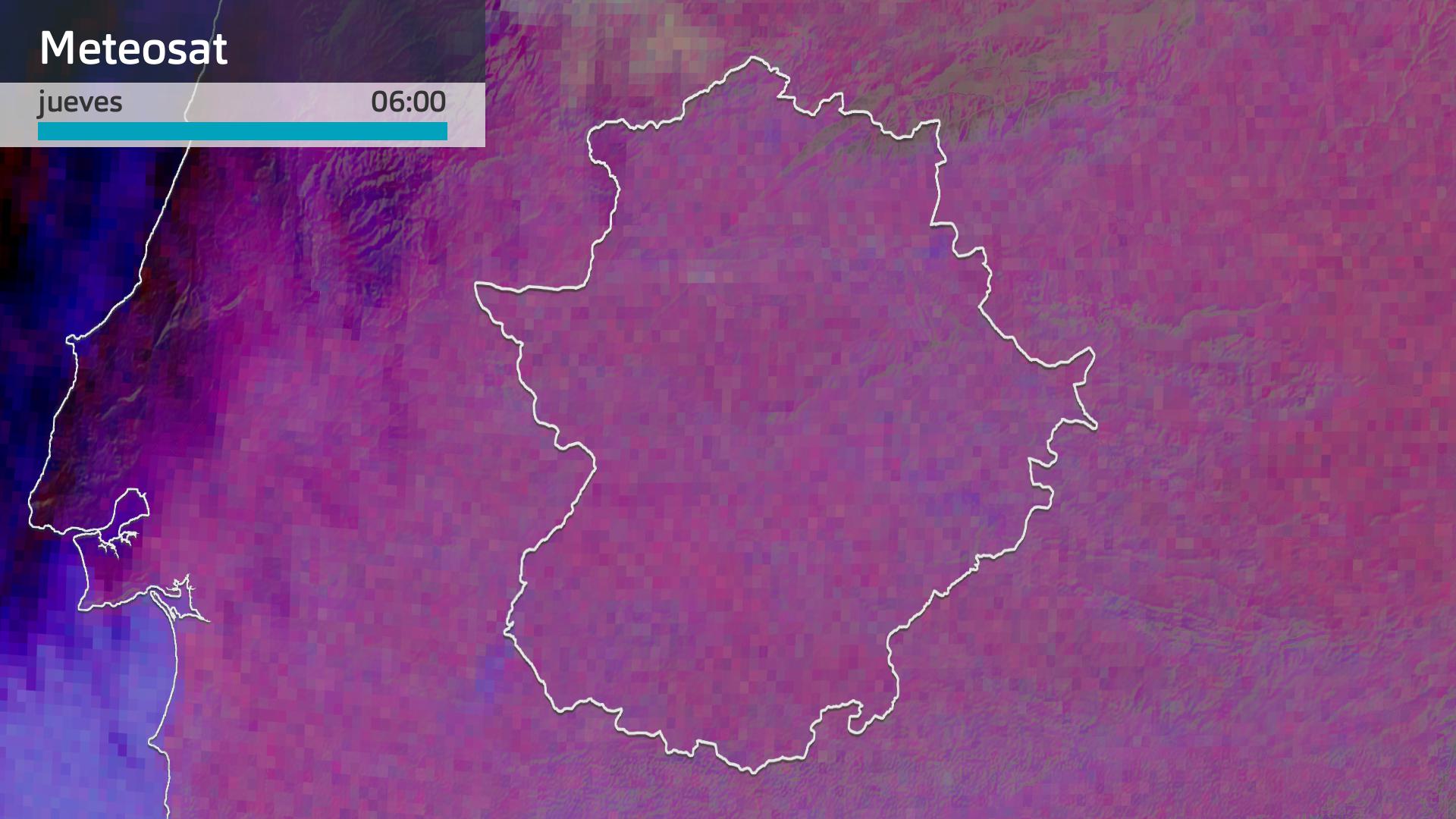 Imagen del Meteosat jueves 6 de febrero 6 h.