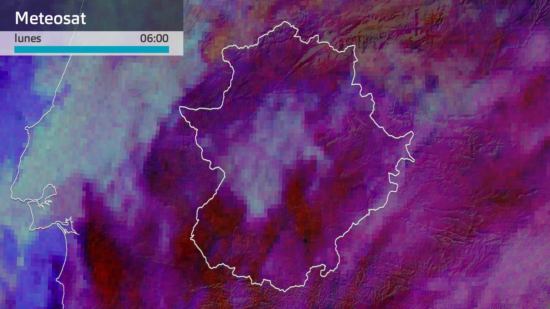 Imagen del Meteosat lunes 10 de febrero 6 h.