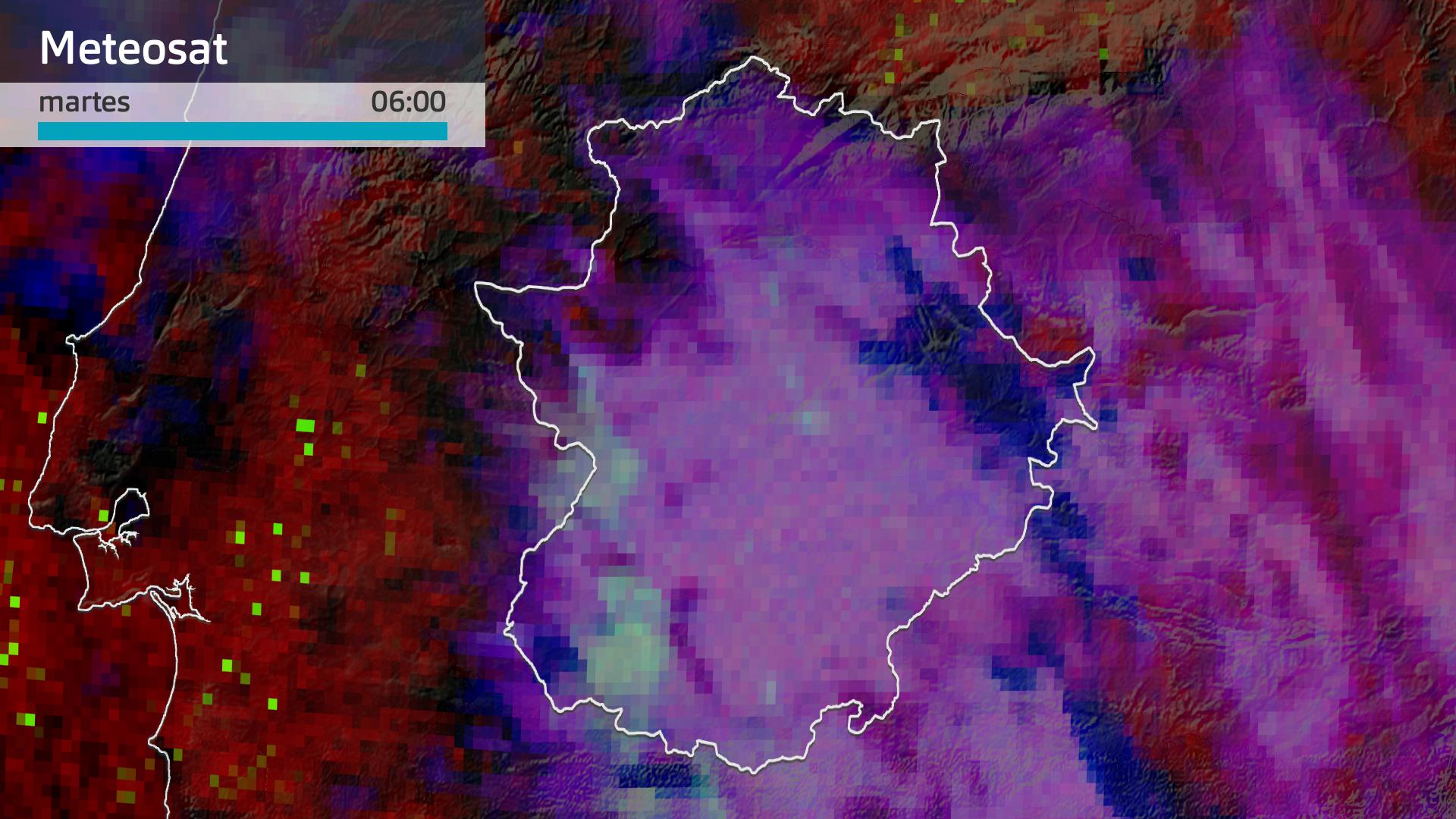 Imagen del Meteosat martes 18 de febrero 6 h.