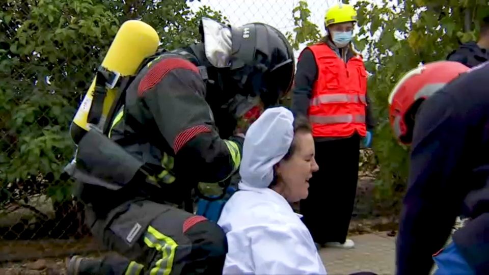 Simulacro de emergencia química en Guareña