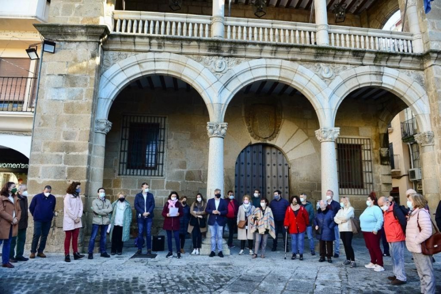 Concentración de los trabajadores del CRPS de Plasencia en diciembre.