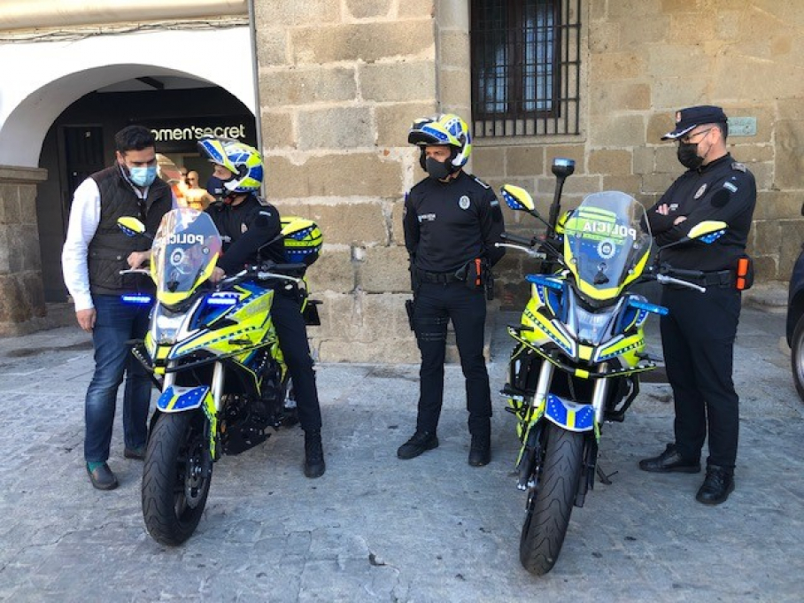 Nuevas motos de la Policía Local de Plasencia.