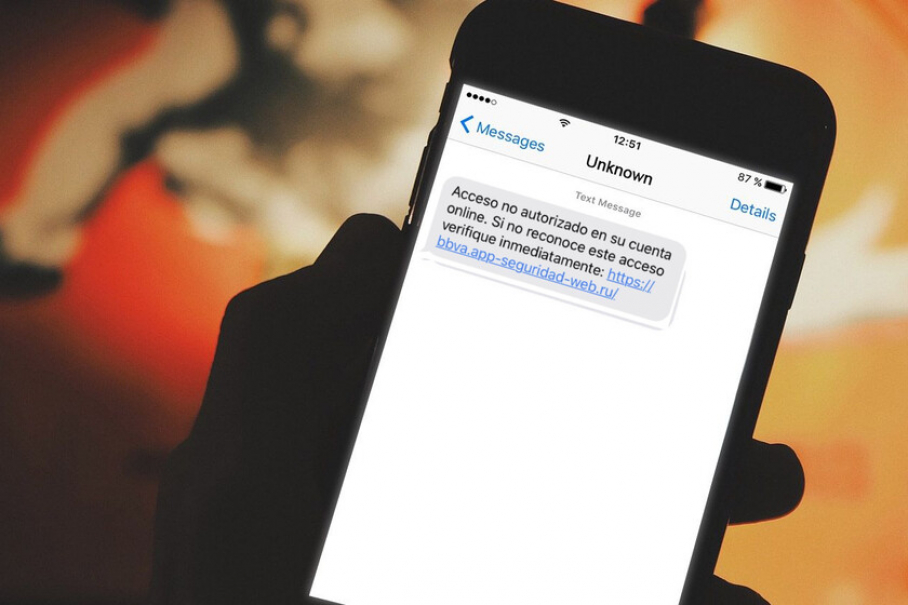 Mensaje enviado por SMS con el intento de estafa
