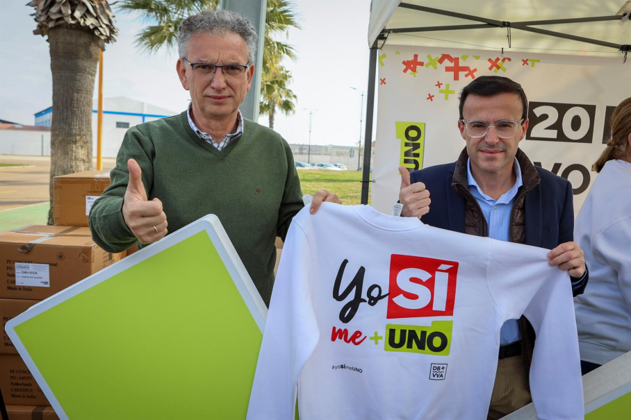 Los alcaldes de Don Benito y Villanueva de la Serena, José Luis Quintana (i) y Miguel Ángel Gallardo