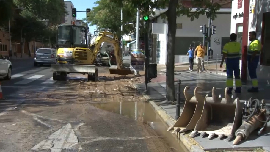 tubería rota en Badajoz