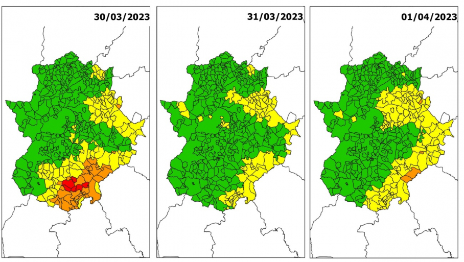 Mapa riesgo de incendio forestal