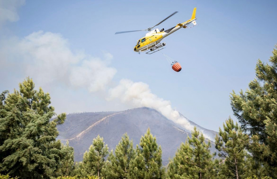 Incendio en el norte extremeño