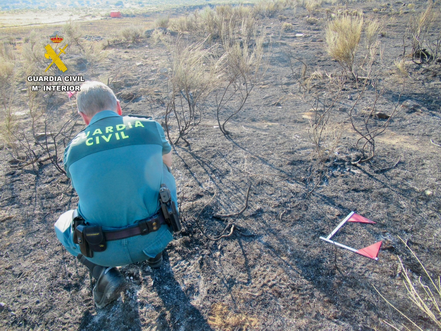 Investigación en el lugar del incendio