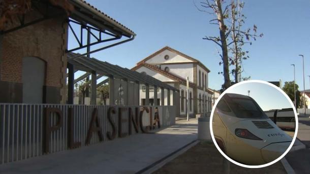 Tren de alta velocidad y estación de Plasencia