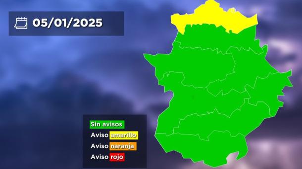 Aviso amarillo por fuertes lluvias en el norte de la región