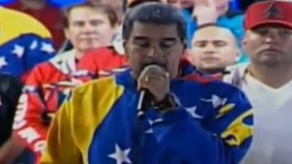 Nicolas Maduro, tras proclamar los resultados que le dan por vencedor