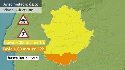 Avisos meteorológicos del 12 de octubre