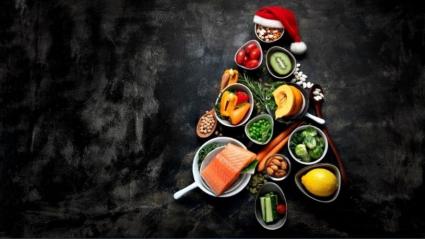 Papa Noel de platos comidas