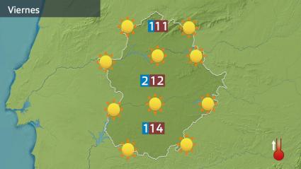 Mapa de previsión para el viernes 17 de enero