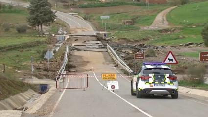 Destrozos de la borrasca en Maguilla