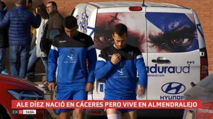 El jugador del Extremadura Ale Díez ha sufrido especialmente el límite provincial, lleva 3 meses sin poder ver a su familia