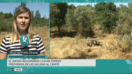 María José Barrantes informa de las prohibiciones en el campo durante el período de peligro alto de incendios en la región