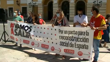 Pancarta de cabecera de la manifestación