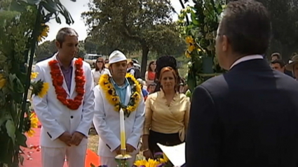 Ceremonia civil de dos hombres