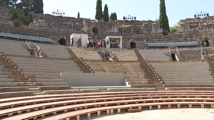 Imagen del nuevo graderío del Teatro Romano