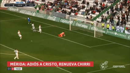 Cristo marcó su último gol con el Mérida en campo del Córdoba