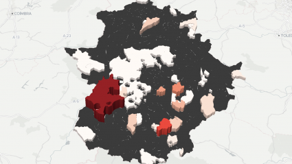 Mapa de los casos diarios de coronavirus municipio a municipio