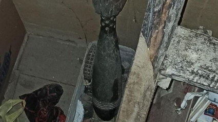 Imagen del explosivo encontrado en la vivienda